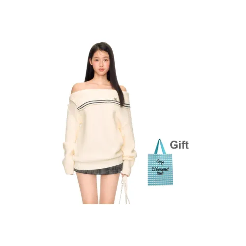 WEEKEND HUB Дизайн Inspired Свободный крой Свитер Женские