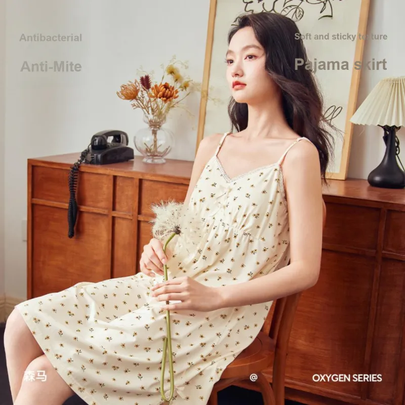 SEM/R Nightgown Women's Cream Apricot-2