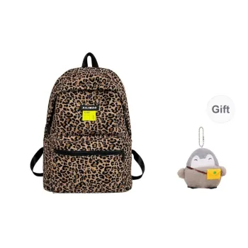 URBAN FOREST Nylon Backpack Unisex Light Brown/White