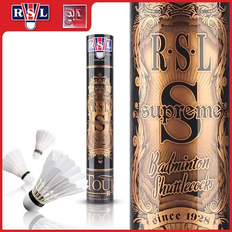 RSL Goose Feather Shuttlecock 12 Pack Goose Feather Competition Shuttlecocks-6
