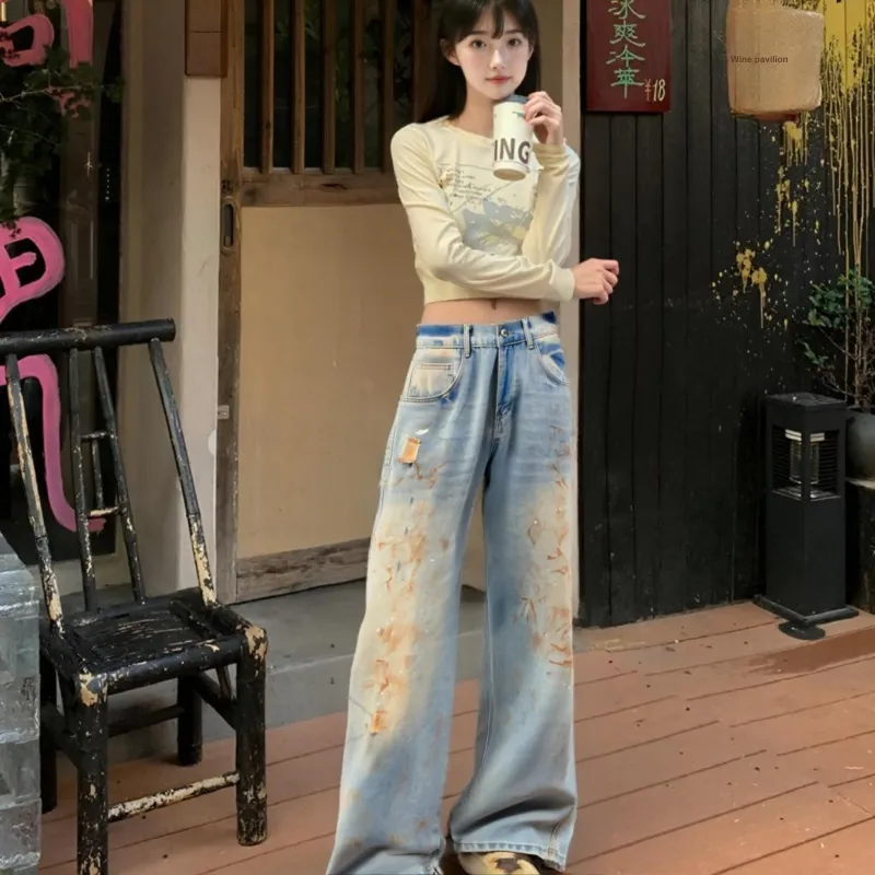 YINLEI Jeans Unisex Light Blue-2