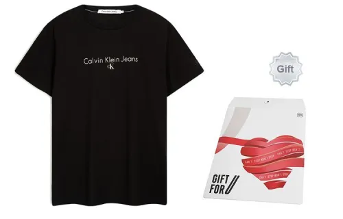 Calvin Klein T-Shirts Unisex Black Gift Bag Included