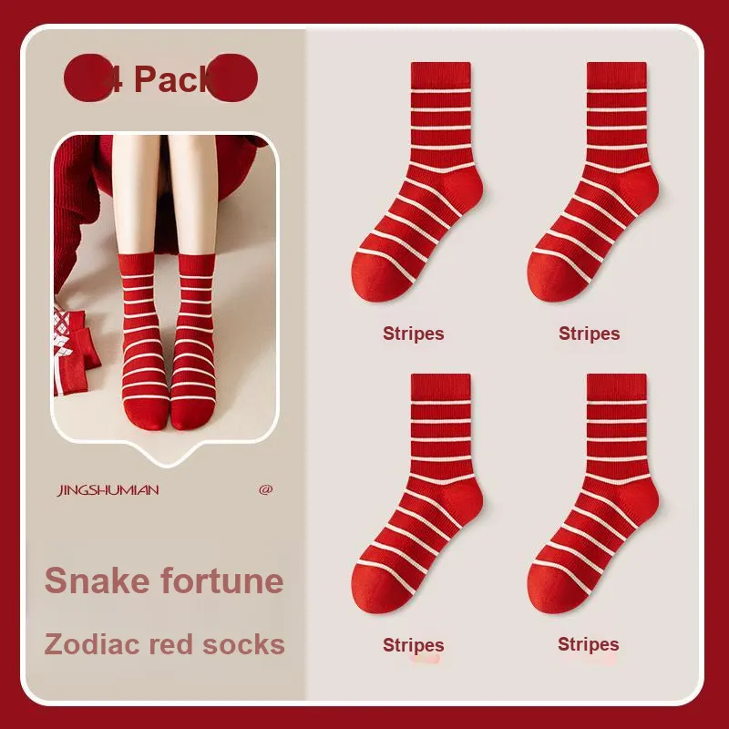 ROBINHOOD Mid Calf Socks Women's 4 Pack-15