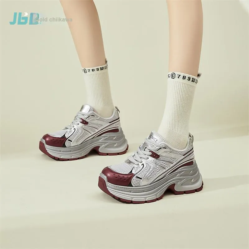 Jin Baichuan Height Increasing Wear-Resistant Low-Top Chunky Sneakers Women's-6