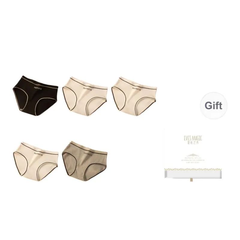 XIA.WA.ZHI.XIU Underpants Women's Shopping Bag 5 Pack-6