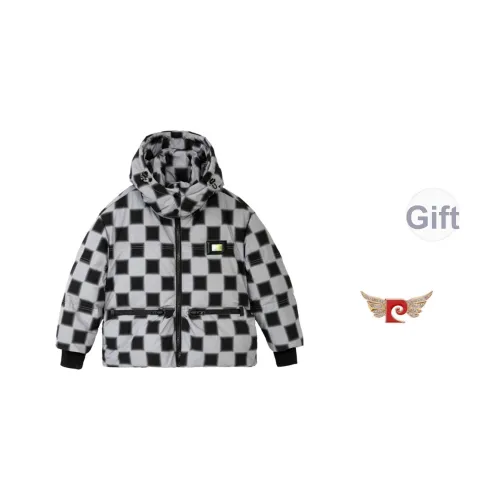 PIERRE CARDIN Мальчики Шахматный узор Пуховая куртка Зимний Набор Детский Средний To Большой Детский Толстый Мальчик Зимний Куртка Модный