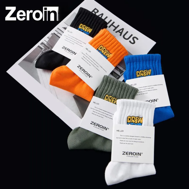 ZEROIN Mid Calf Socks Unisex 4 Pack-17