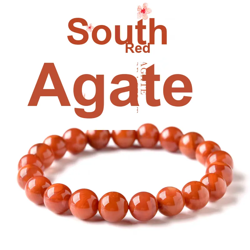 Cuizu Southern Red Agate Fine Jade Bracelets Unisex-1