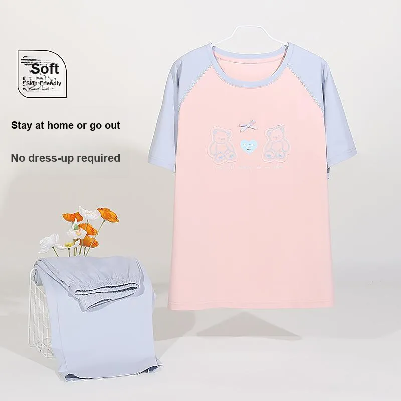 WANANNI Pajama Set Women's Blue-7