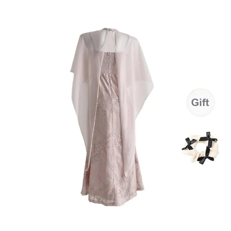 TORIGHT Slip Dresses Women's Rouge Snow+Bowknot Hair Tie Comes With-1