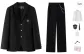 Gift Box Set (Black Zaki Butler Business Suit+Suit Trouser) Comes with Shirt+Dust Bag+Badge+Pants Chains+Tie