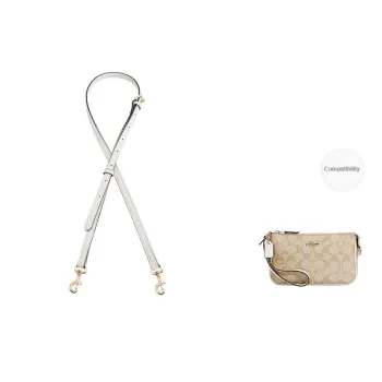 Luxury Care Artisan Workshop Microfiber Leather Bag Straps Women's White/Brown