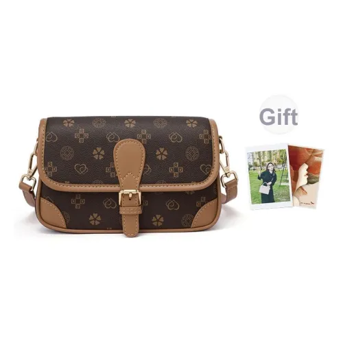 RED DRAGONFLY Сумка через плечо из ПВХ синтетической микрофибры женская темно-коричневая