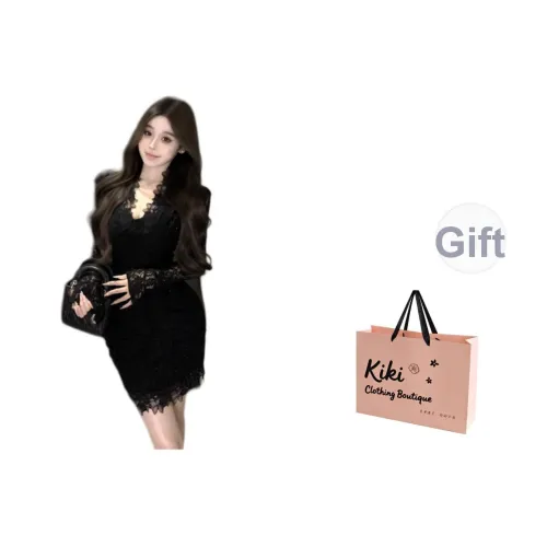 Kiki Clothing Boutique Длинное платье с длинными рукавами женское