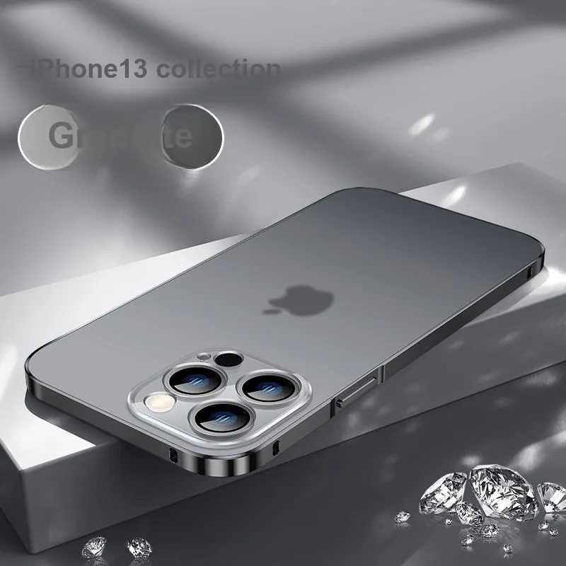 Andmo Metal Advanced Matte Transparent Impact Resistant Phone Case Compatible With Apple 13/13 Pro/13 Pro Max-7