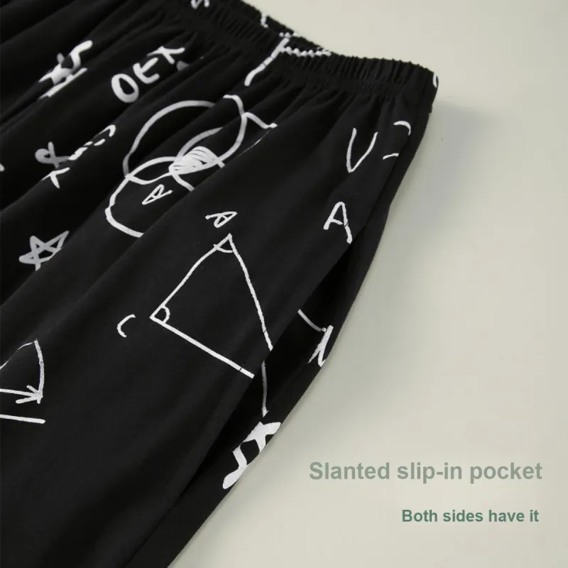 Aannsfam Pajama Set Men's Basic Black-2