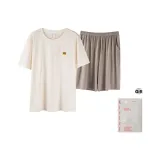 201-Short-Sleeved Shorts-Ecru