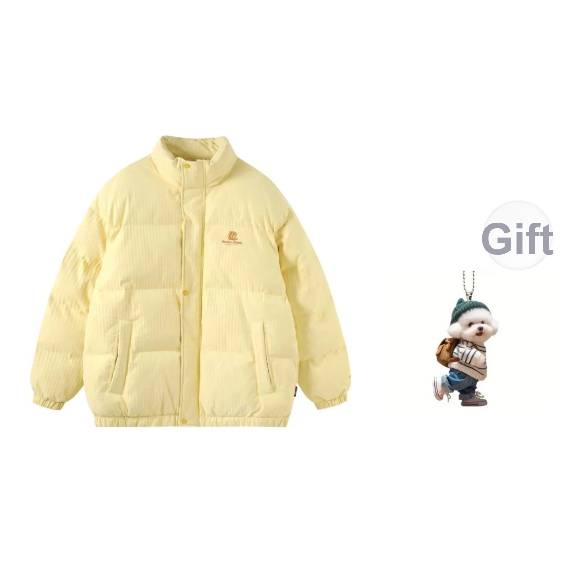 QISENYAR QSYRIS Puffer Jacket Women's Light Yellow