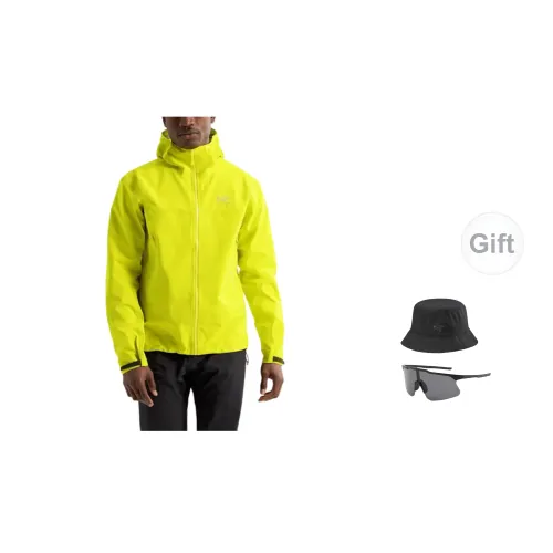 Arcteryx Windbreaker Jackets Men Bright Green Includes Hat And Glasses