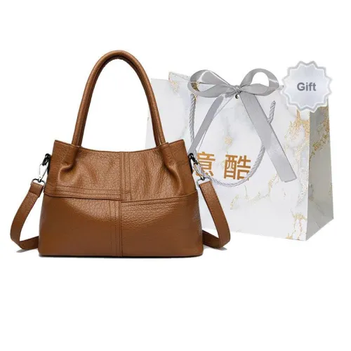 Cool PU Shoulder Bag Regular Women's Caramel Coffee Black