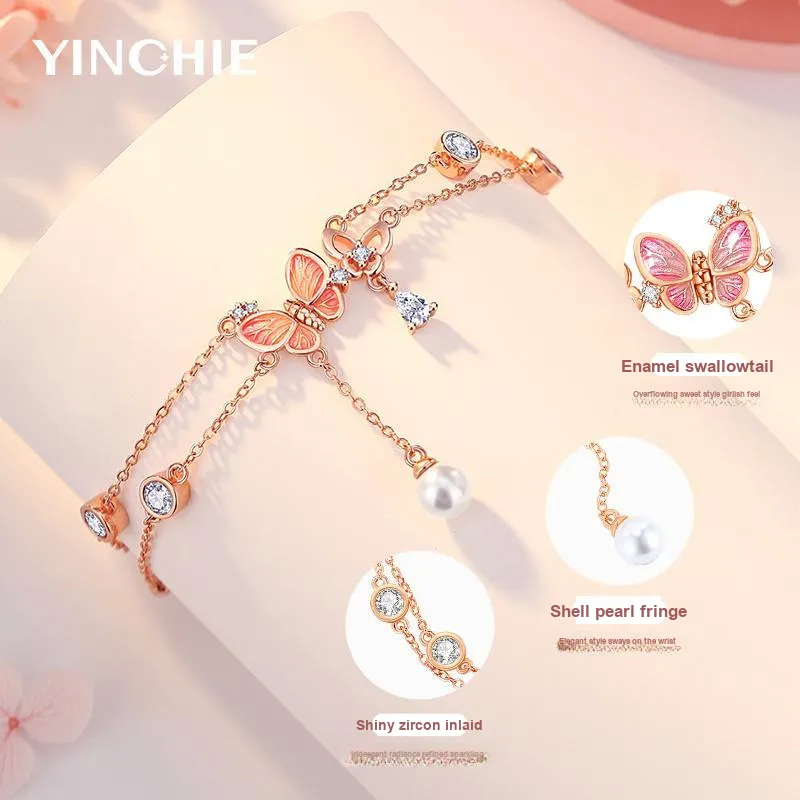 YINCHIE 925 Sterling Silver Anklets Women's-3