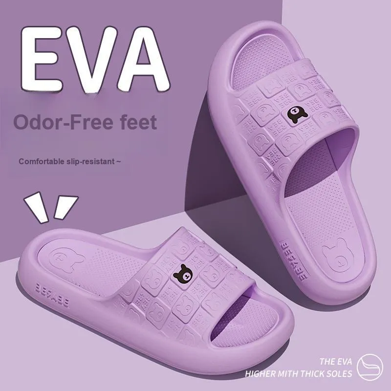 Foot Recreation Summer Indoor Bathing Slip Resistant Squashy And Bouncy Feeling Platform Home Slippers-25