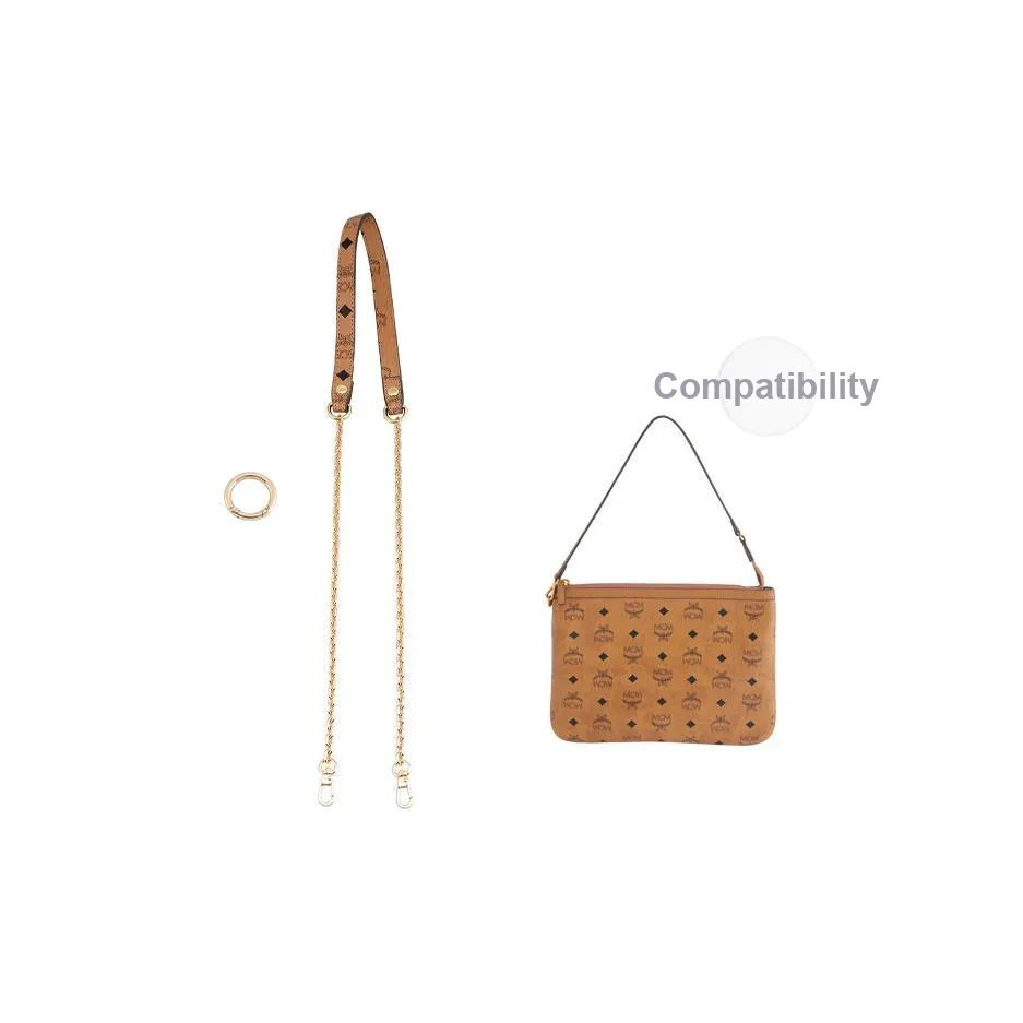 Jingxi Microfiber Alloy Metal & Replacement Bag Strap With Metal Chain Bag Strap Women's Gold tone