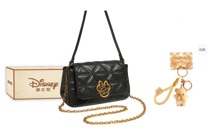 Disney Minnie Series Pu Crossbody Bag, Shoulder Bag Regular Women's Black-4