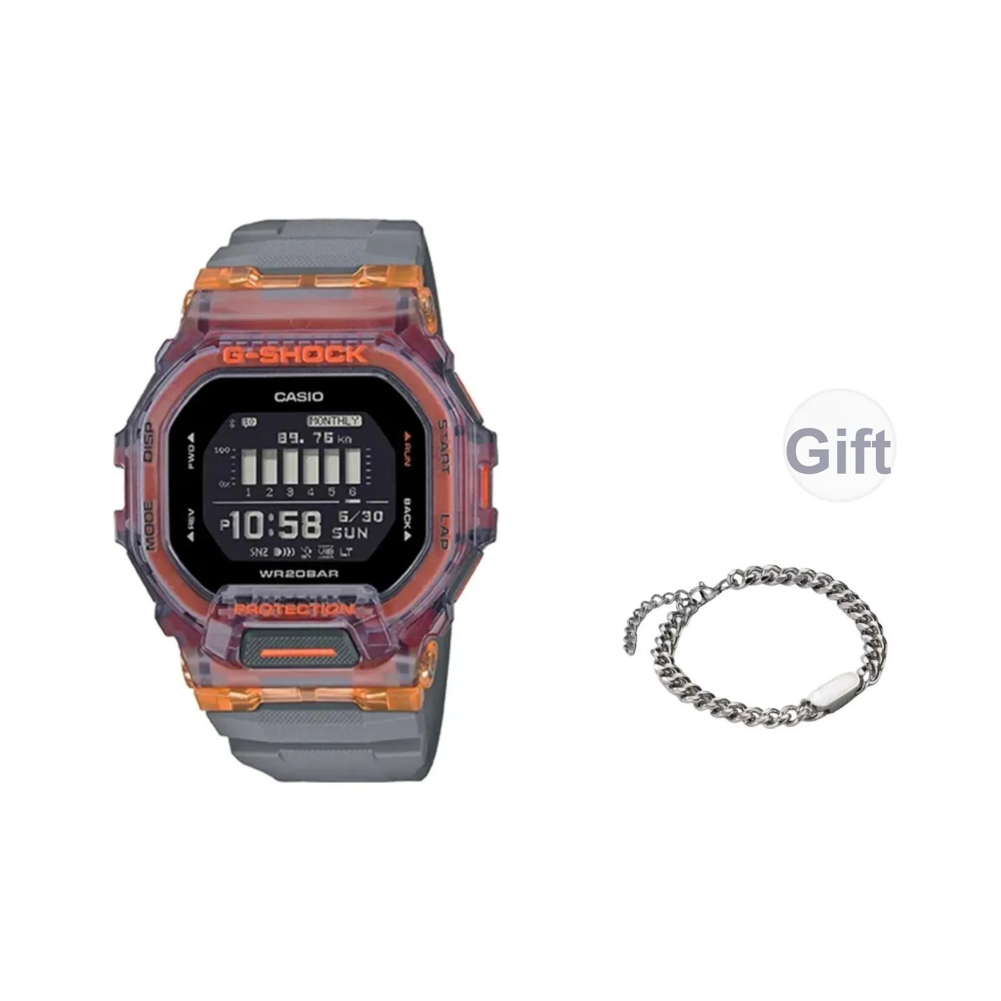 Часы SHOCK Кварц Механизм Мужские часы Черный циферблат