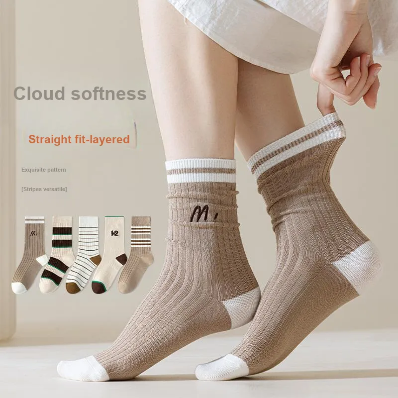 Lan Miao Mid Calf Socks Women's 7 Pack-8