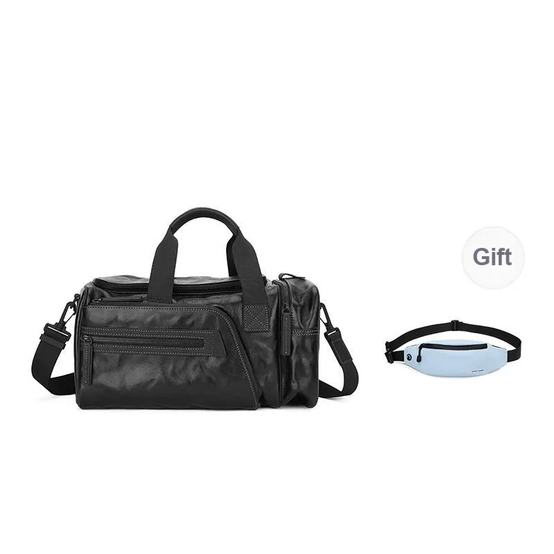 PIERRE CARDIN Cow Leather Handbag Tubas Men's Black-0