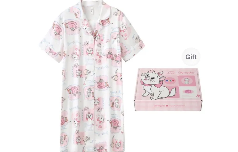 Gongdie x Disney Nightgown Women's Gift Box Set White-0