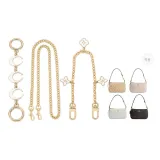 [Style 3]White Moon+Four-Leaf Clover Decorative Chain+Long Chain