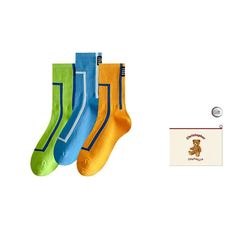Caramella Mid Calf Socks Men's Shopping Bag Combo Set-16