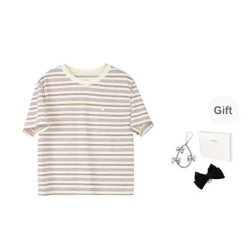 Fstudio Korean Style Petite Preppy Style Crew Neck Short Sleeved T Shirts Women's