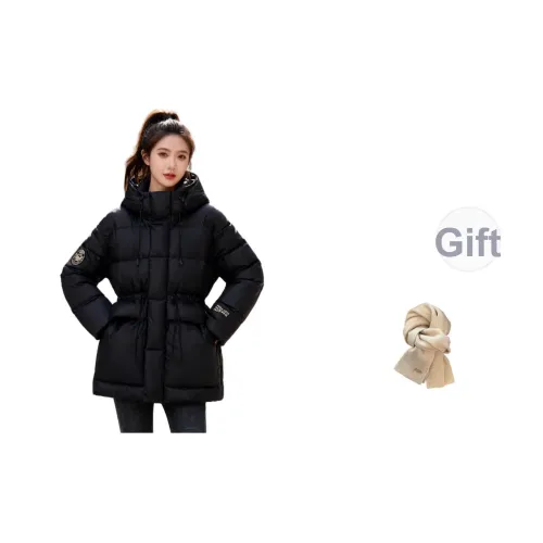 MTHE Черный С подарками Шарф Женские Пуховики