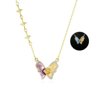 Hurry That Year S925 Silver, Glue Drip, Synthetic Cubic Zirconia Necklaces Women's