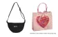Black, Comes with Valentine's Day Shopping Bag
