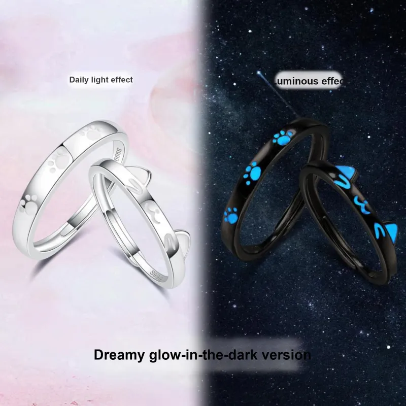 CAREBEARS S999 Fine Silver/S925 Silver Rings Unisex-1