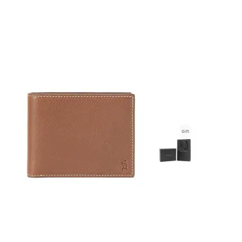 VANESSA HOGAN Top Grain Cow Leather Card Holder Portable Money Clip Wallet Unisex Cocoa Red/Brown/Obsidian Black