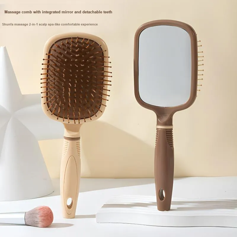 Love Of Wormwood Mirror Comb Integrated Airbag Large Plate Air Cushion Comb Fluffy Root-1
