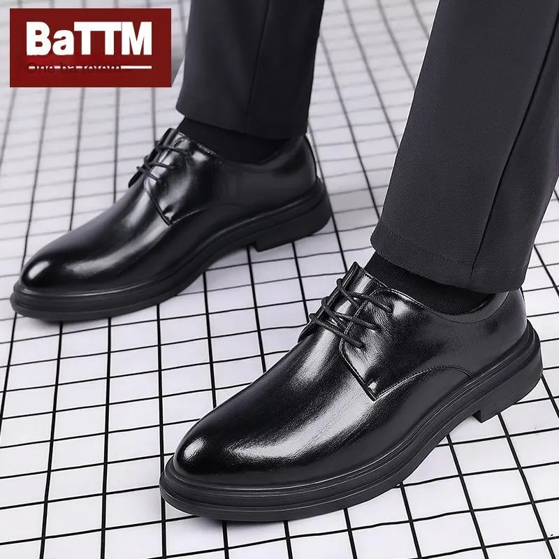 Batotem Dress Shoes Men Low Top Black/Brown-1