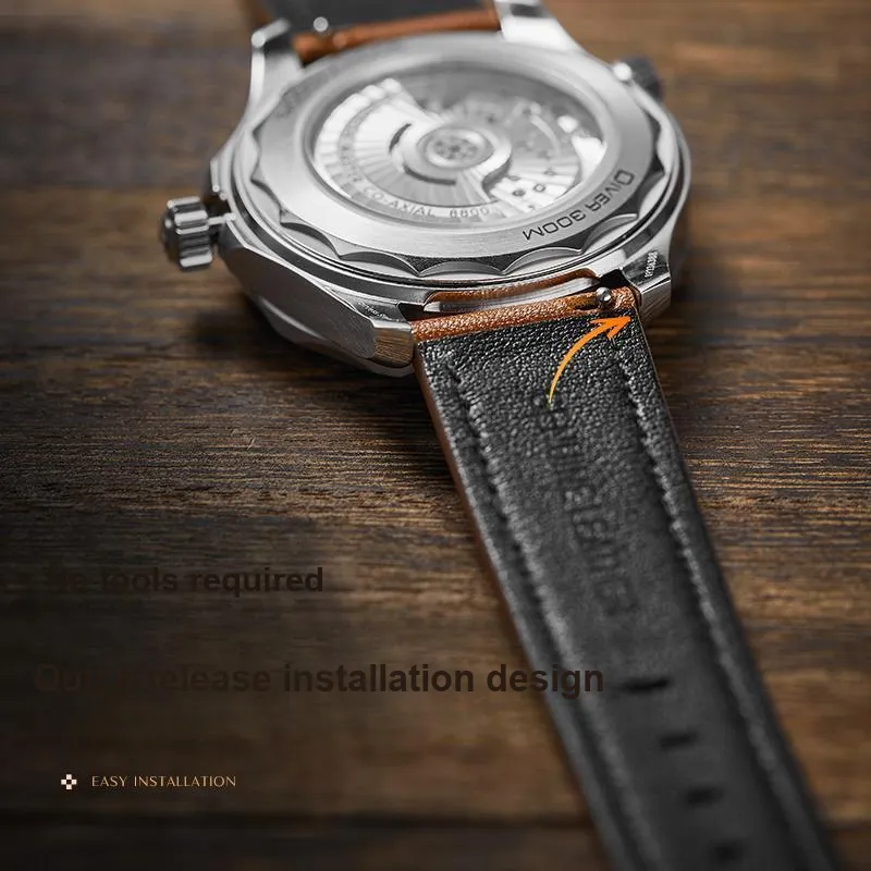 IStrap Huawei Compatibility Watch Band 120+75mm Cowhide Leather Material-8