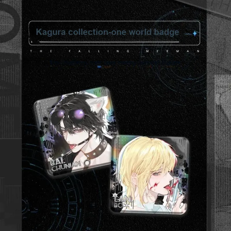 KUAIKAN The Falling Merman Divine Revelation Collection Modern Comic Anime Style Badges-3
