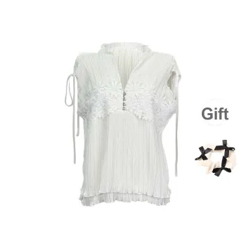 TURN UP T Shirts Women's White+Bowknot Hair Tie Comes With