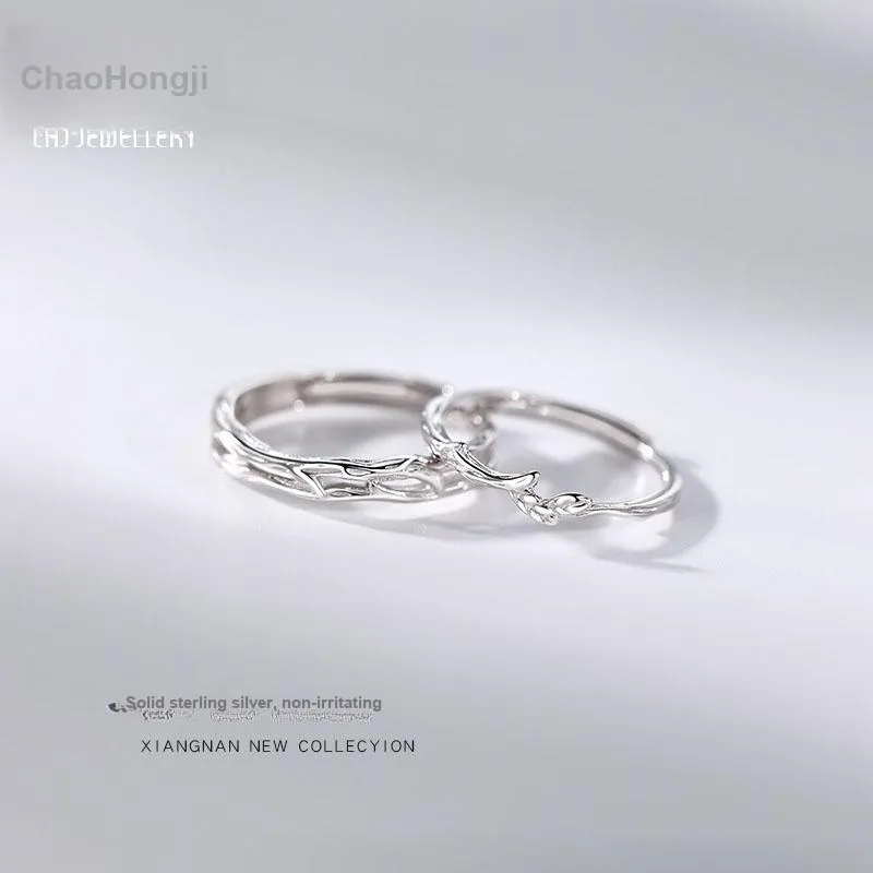 CHAOHONGJI 925 Sterling Silver Rings Unisex-14