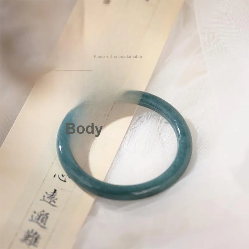 Clear Snow Glutinous Jade Bangles Unisex-3