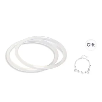 LUXLINE Natural Chalcedony Bangles Women's