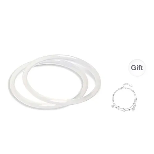 LUXLINE Natural Chalcedony Bangles Women's