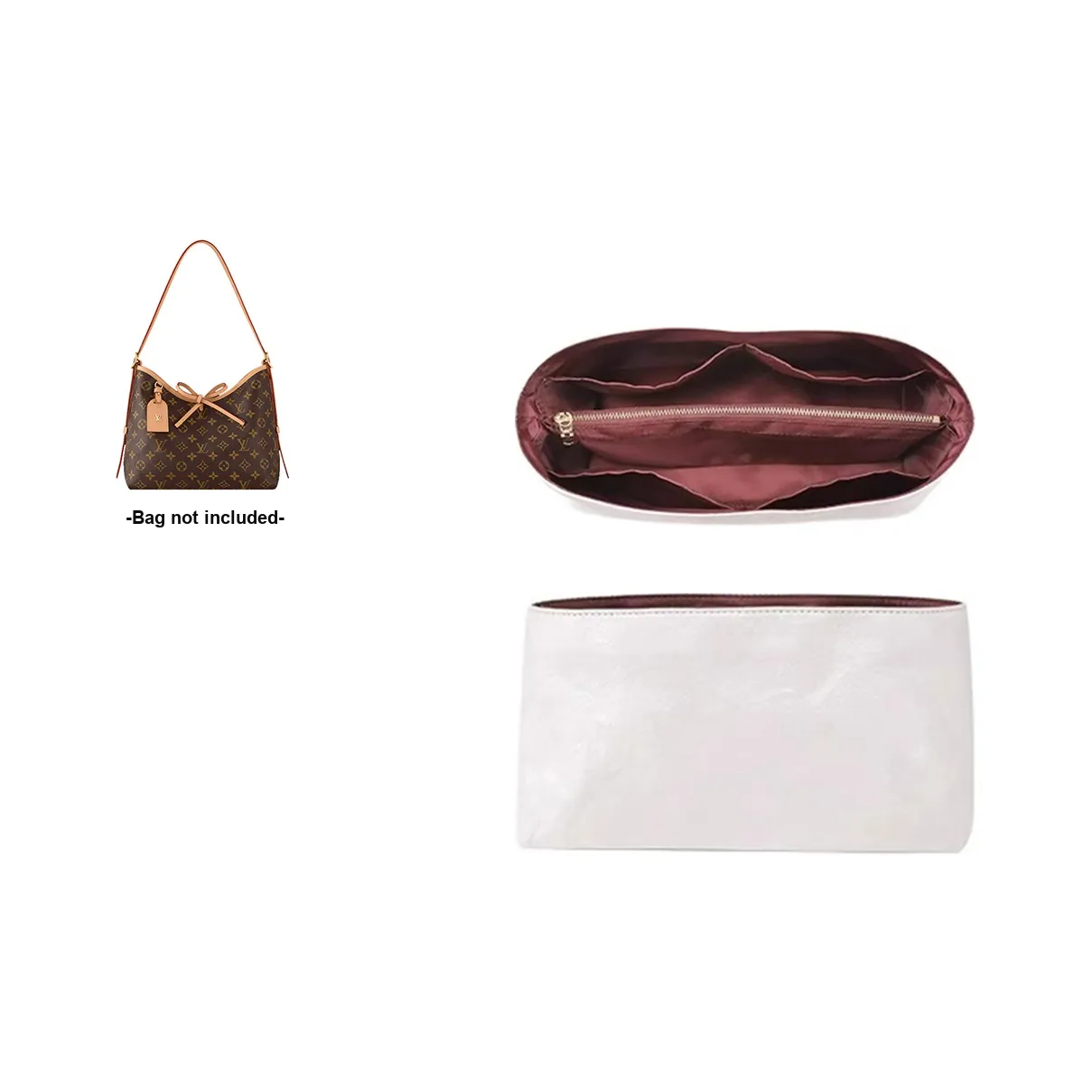 Jingxi Бумага DuPont Сумка Вкладыш Женский Бордовый